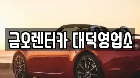 대전광역시 대덕구 법동 단기렌트카 전문 금오렌터카 대덕영업소