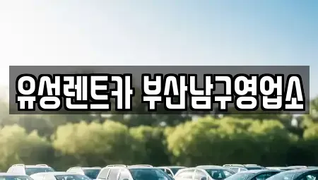 부산 남구 용당동 렌트카 전문 유성렌트카 부산남구영업소
