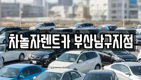 부산 남구 용당동 렌트카 전문 차놀자렌트카 부산남구지점