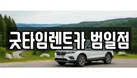 부산 남구 우암동 렌트카 전문 굿타임렌트카 범일점