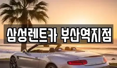 부산 중구 동광동5가 렌트카 전문 삼성렌트카 부산역지점