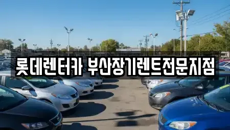 부산 중구 동광동5가 장기렌트카 전문 롯데렌터카 부산장기렌트전문지점