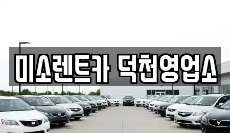 부산광역시 북구 화명동 렌트카 전문 미소렌트카 덕천영업소