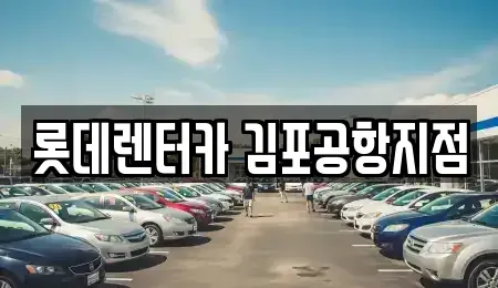 서울 강서구 공항동 렌트카 전문 롯데렌터카 김포공항지점
