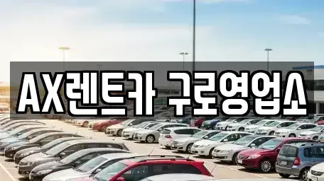 서울 구로구 구로동 단기렌트카 전문 AX렌트카 구로영업소