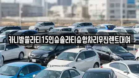서울 동대문구 장안동 렌트카 전문 카니발쏠라티15인승솔라티승합차리무진렌트대여