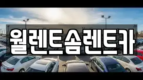 서울 서대문구 홍제동 렌트카 전문 월렌트솜렌트카
