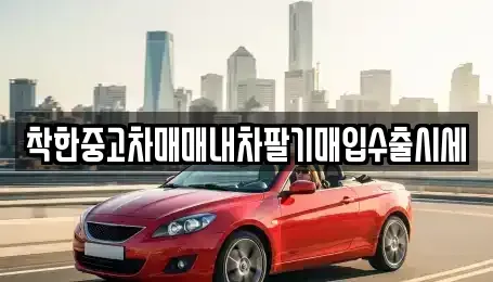 서울 성동구 옥수동 중고차매입 전문 착한중고차매매내차팔기매입수출시세
