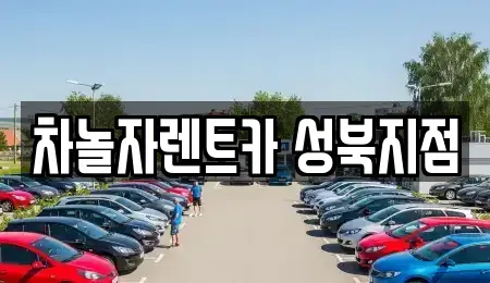 서울 성북구 동선동3가 렌트카 전문 차놀자렌트카 성북지점