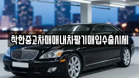 서울 성북구 안암동2가 중고차매입 전문 착한중고차매매내차팔기매입수출시세