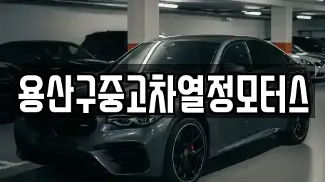 서울 용산구 한강로2가 중고차 전문 용산구중고차열정모터스