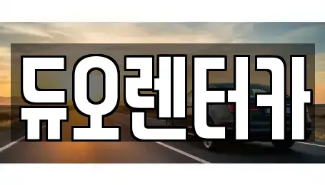 서울 종로구 권농동 렌트카 전문 듀오렌터카