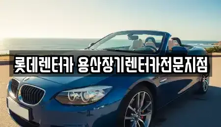 서울 중구 중림동 장기렌트카 전문 롯데렌터카 용산장기렌터카전문지점
