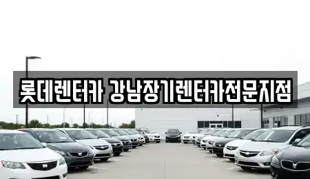 서울특별시 강남구 청담동 장기렌트카 전문 롯데렌터카 강남장기렌터카전문지점