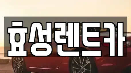 서울특별시 강북구 미아동 렌트카 전문 효성렌트카