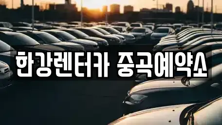 서울특별시 광진구 광장동 단기렌트카 전문 한강렌터카 중곡예약소