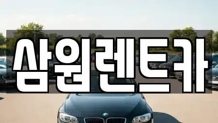 서울특별시 광진구 광장동 렌트카 전문 삼원렌트카