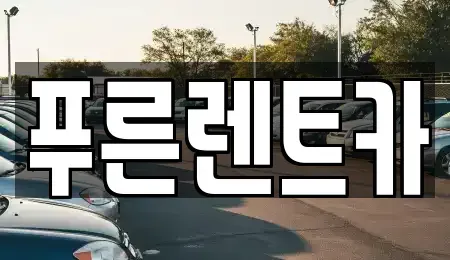서울특별시 광진구 광장동 렌트카 전문 푸른렌트카