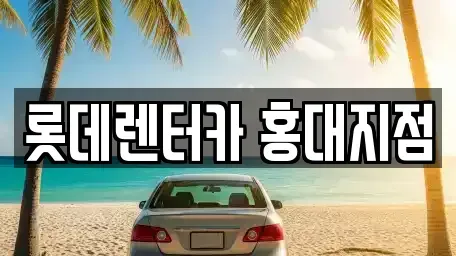 서울특별시 마포구 창전동 단기렌트카 전문 롯데렌터카 홍대지점