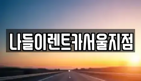 서울특별시 성북구 동선동2가 렌트카 전문 나들이렌트카서울지점
