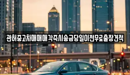 서울특별시 종로구 관훈동 중고차매매 전문 관허중고차매매매각즉시송금당일이전무료출장견적