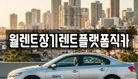 서울특별시 종로구 누하동 장기렌트카 전문 월렌트장기렌트플랫폼직카