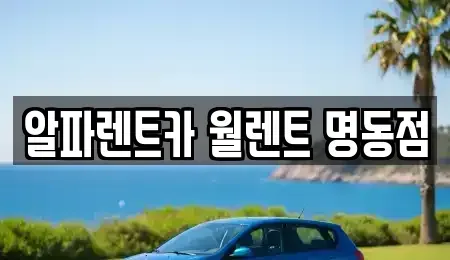 서울특별시 중구 충무로3가 렌트카 전문 알파렌트카 월렌트 명동점