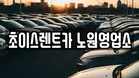 서울특별시 중랑구 상봉동 단기렌트카 전문 초이스렌트카 노원영업소