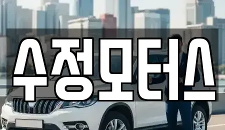 세종 부강면 중고차매매 전문 수정모터스
