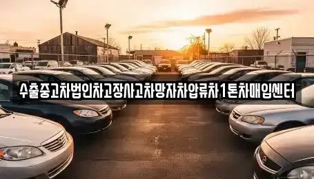 세종 전의면 중고차 전문 수출중고차법인차고장사고차망자차압류차1톤차매입센터