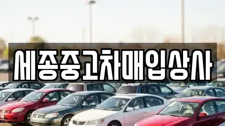 세종 중고차 전문 세종중고차매입상사
