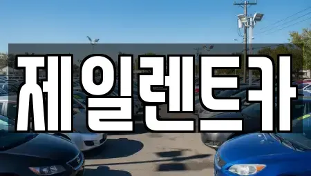 울산 중구 장현동 렌트카 전문 제일렌트카