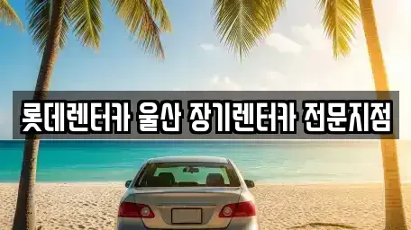 울산광역시 중구 장기렌트카 전문 롯데렌터카 울산 장기렌터카 전문지점