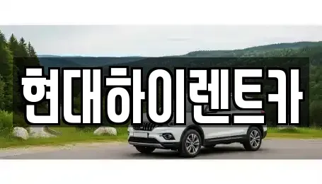 울산광역시 중구 장기렌트카 전문 현대하이렌트카