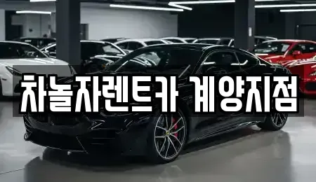 인천 계양구 박촌동 단기렌트카 전문 차놀자렌트카 계양지점