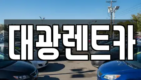 전라남도 화순군 장기렌트카 전문 대광렌트카