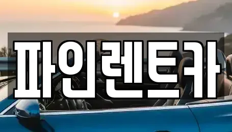 전북 순창군 적성면 렌트카 전문 파인렌트카
