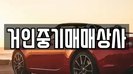 전북특별자치도 군산시 산북동 중고차 전문 거인중기매매상사