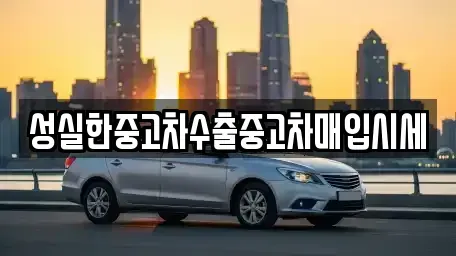 전북특별자치도 전주시 덕진구 중동 중고차매입 전문 성실한중고차수출중고차매입시세