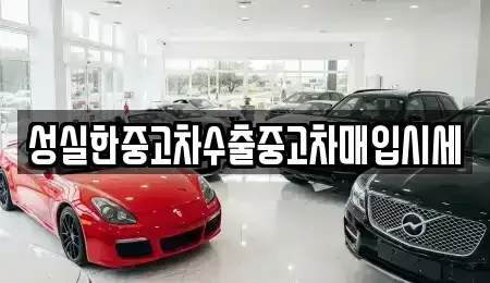 전북특별자치도 전주시 완산구 서완산동2가 중고차 전문 성실한중고차수출중고차매입시세