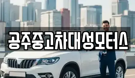 충남 공주시 신관동 중고차 전문 공주중고차대성모터스