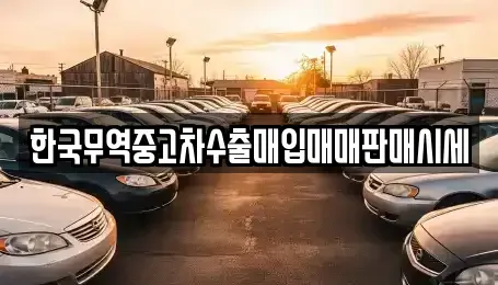 충남 공주시 월미동 중고차매입 전문 한국무역중고차수출매입매매판매시세