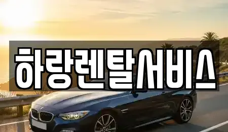 충남 당진시 정미면 렌트카 전문 하랑렌탈서비스