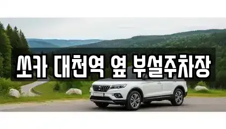 충남 보령시 남곡동 렌트카 전문 쏘카 대천역 옆 부설주차장