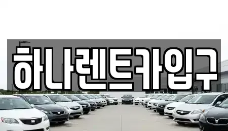 충북 보은군 보은읍 렌트카 전문 하나렌트카입구