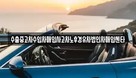 충북 영동군 매곡면 중고차 전문 수출중고차수입차매입사고차노후경유차법인차매입센타