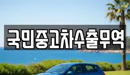 충청남도 아산시 송악면 중고차매매 전문 국민중고차수출무역