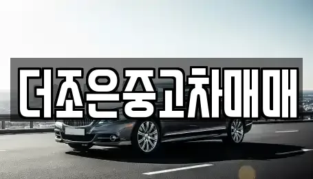 충청남도 예산군 덕산면 중고차 전문 더조은중고차매매