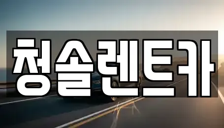 충청북도 음성군 삼성면 렌트카 전문 청솔렌트카